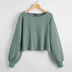 Однотонная трикотажная футболка Shein