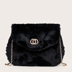 Плюшевая сумка на цепочке Shein
