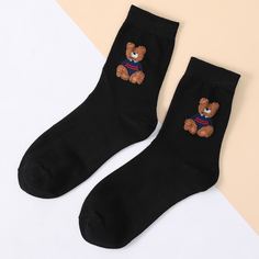 Носки с узором медведя Shein