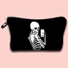 Косметичка с рисунком скелета Shein