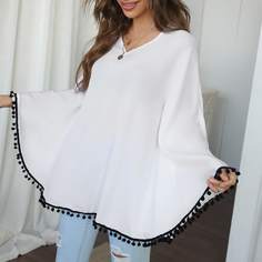 Блузка с помпоном Shein