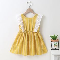 Платье с оборкой для девочек Shein