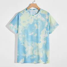 Мужская футболка с короткими рукавами и принтом тай-дай Shein