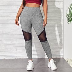 Спортивные колготки из сетчатой ​​ткани оверсайз Shein