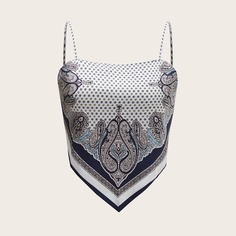 Топ на бретелях с принтом пейсли Shein