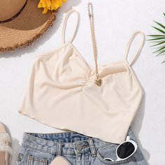 Топ-бретель со складками Shein