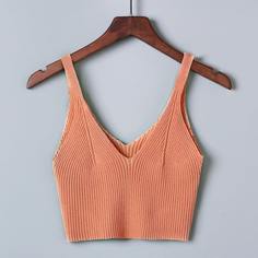 Вязаный топ в рубчик Shein