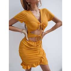 Облегающее платье с узлом Shein