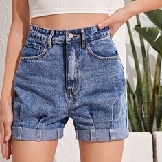 Джинсовые шорты с карманом Shein