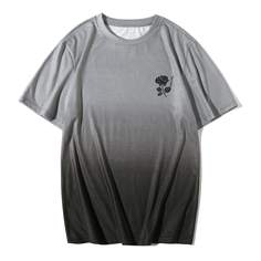 Мужская футболка с градиентным цветочным узором и буквами Shein