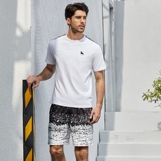 на кулиске графический принт Повседневный Мужские шорты Shein