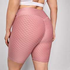 Одноцветный Споритивные шорты размера плюс Shein