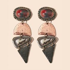 Серьги-подвески с геометрическим декором Shein