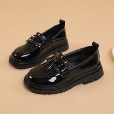 Лоферы с крокодиловым узором для девочек Shein