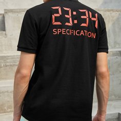 Мужская рубашка-поло с текстовым принтом Shein