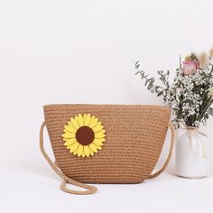 Соломенная сумка с цветком Shein