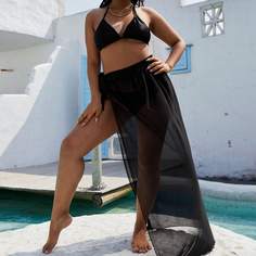 Бикини и накидка размера плюс 3шт Shein