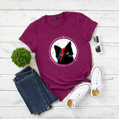 Животный Повседневный Футболка размера плюс Shein