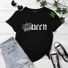 Графический Повседневный Футболки Shein