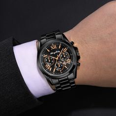 Чёрный Повседневный Мужские часы Shein