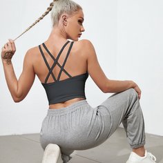 Спортивный бюстгальтер с легкой поддержкой Shein