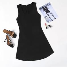 Однотонное платье размера плюс Shein