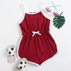 с бантом Спортивный Комбинезоны для девочек Shein