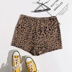 Принт Повседневный Шорты Shein