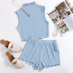 Вязаная майка и шорты Shein
