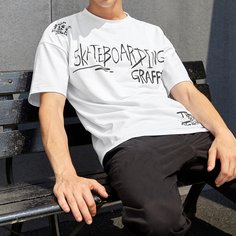 Мужская футболка с текстовым принтом Shein