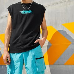 Мужская майка с текстовым принтом Shein