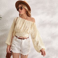 узел Одноцветный Бохо Блузы Shein