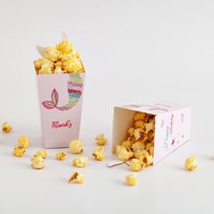 6шт коробка для упаковки попкорна с узором русалки Shein