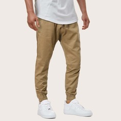 Мужские однотонные спортивные брюки на кулиске Shein