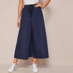 Широкие короткие брюки с узлом Shein