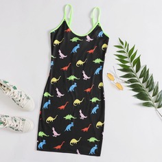 Платье размера плюс с принтом "динозавр Shein