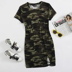 Платье с разрезом Shein