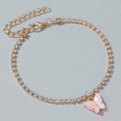 Ножной браслет с бабочкой для девочек Shein