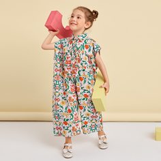 Комбинезон с цветочным принтом для девочек Shein