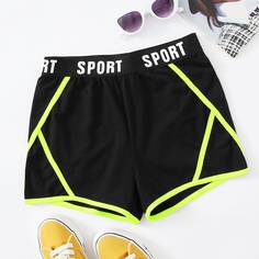 Шорты с контрастной отделкой Shein