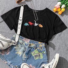 Топ с вышивкой Shein