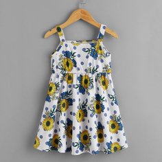 Цветочный принт Бохо Платья для девочек Shein