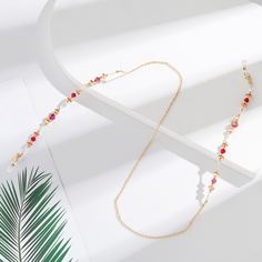 Цепочка для очков с кристаллами Shein