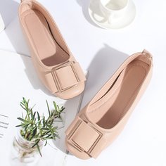Одноцветный Элегантный Балетки Shein