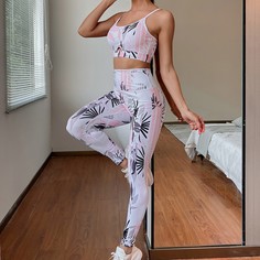 Полосатый Спортивный комплектный костюм Shein