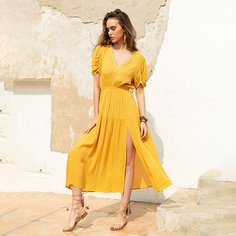 Платье с кружевной принтом Shein