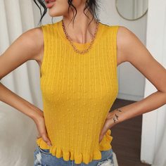 Вязаный жилет Shein