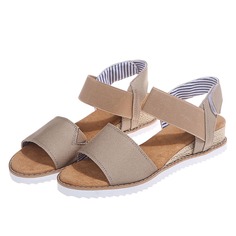 Холщовые сандалии на танкетке Shein