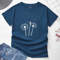 Растения Повседневный Футболки Shein