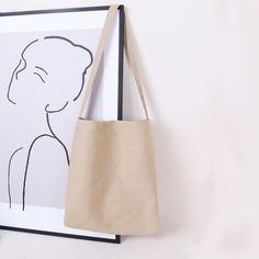 Минималистская холщовая сумка на плечо Shein